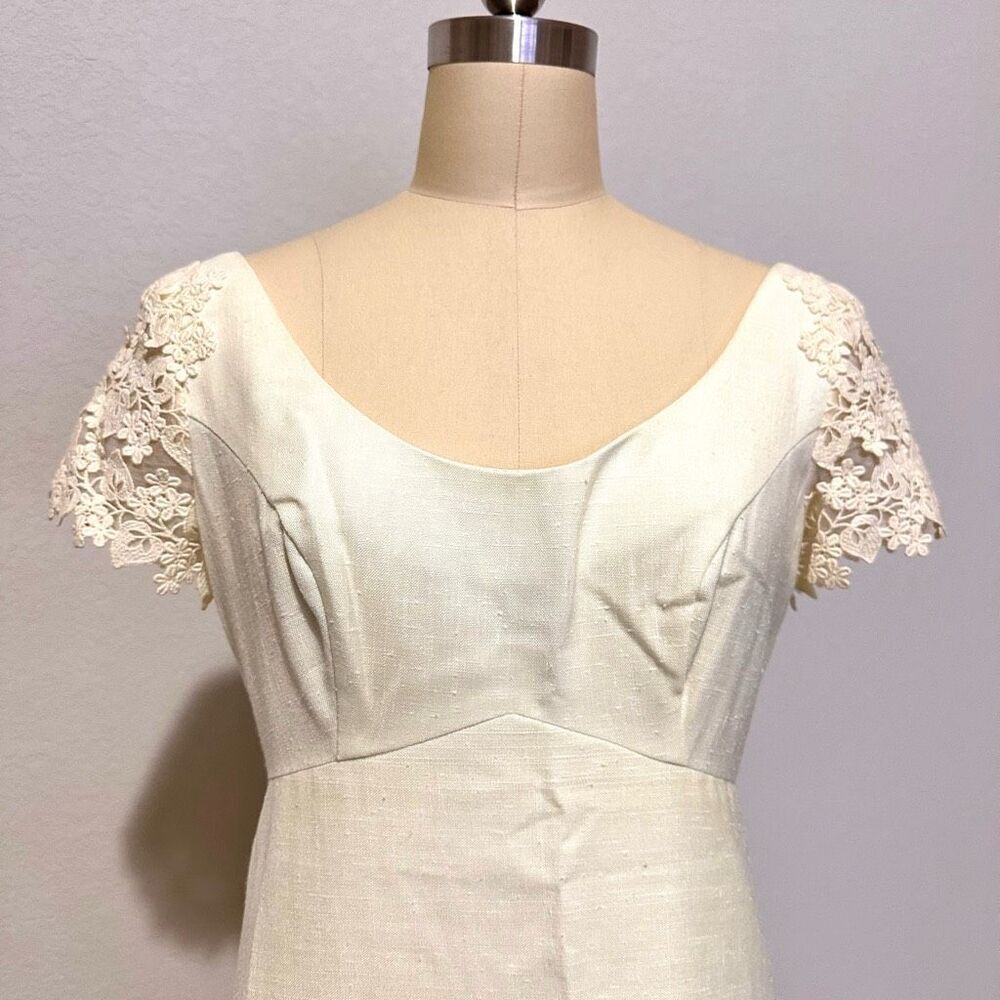 Vtg 70s House of Bianchi Empire Waist Maxi Dress XS Prairie Romantic Edwardian - Picture 11 of 12